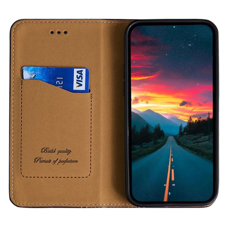 Cover Oppo Find X5 Lite Flip Cover Litchi Split Lædersøm