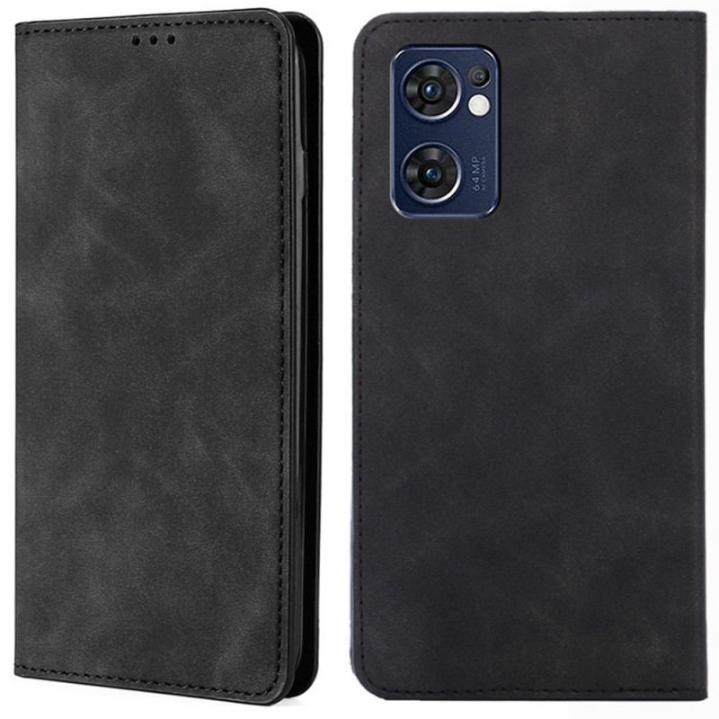 Cover Oppo Find X5 Lite Flip Cover Skin-touch Lædereffekt