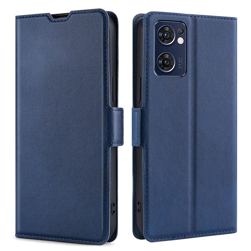 Flip Cover Oppo Find X5 Lite Læder Cover Flap Dobbelt Design