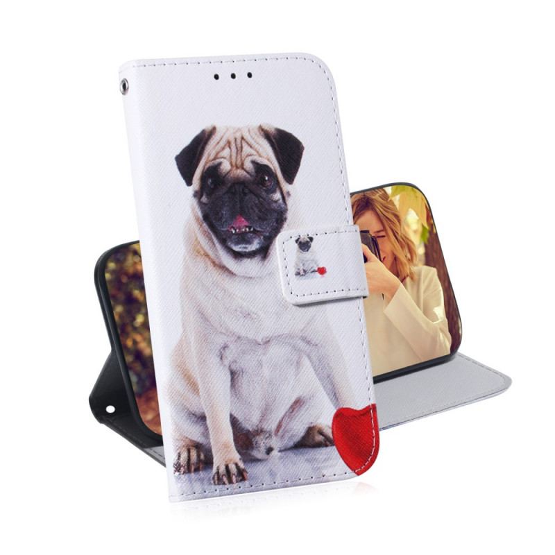 Flip Cover Oppo Find X5 Lite Mops Hund