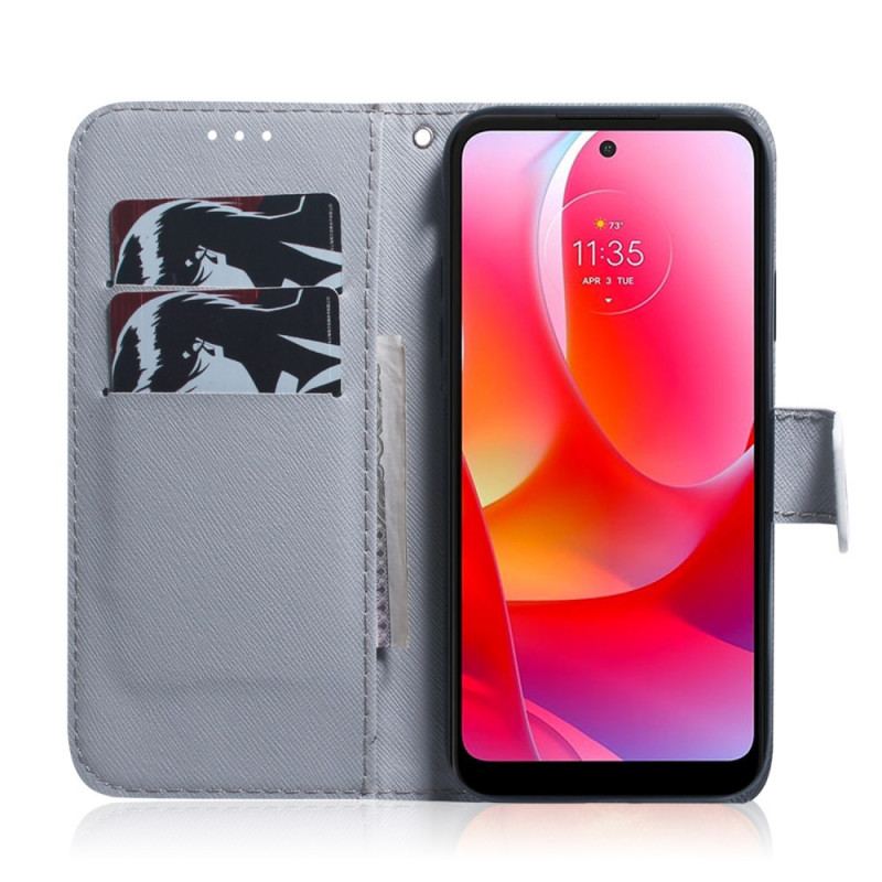 Læder Cover Oppo Find X5 Lite Tiger Ansigt