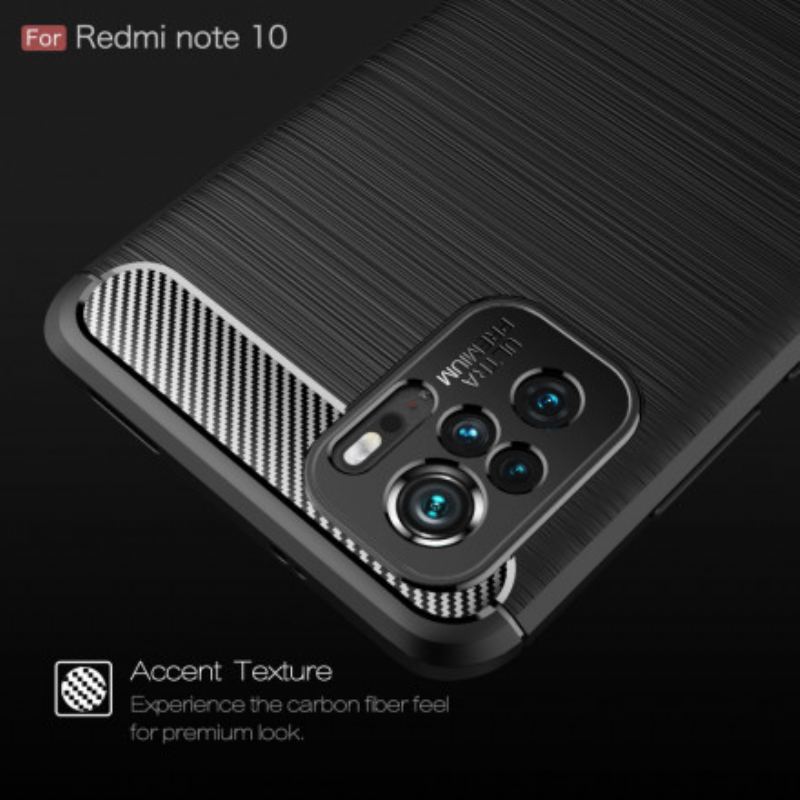 Cover Xiaomi Redmi Note 10 / 10S Børstet Kulfiber