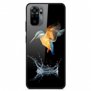 Cover Xiaomi Redmi Note 10 / 10S Crown Bird Hærdet Glas