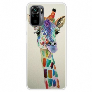 Cover Xiaomi Redmi Note 10 / 10S Farverig Giraf
