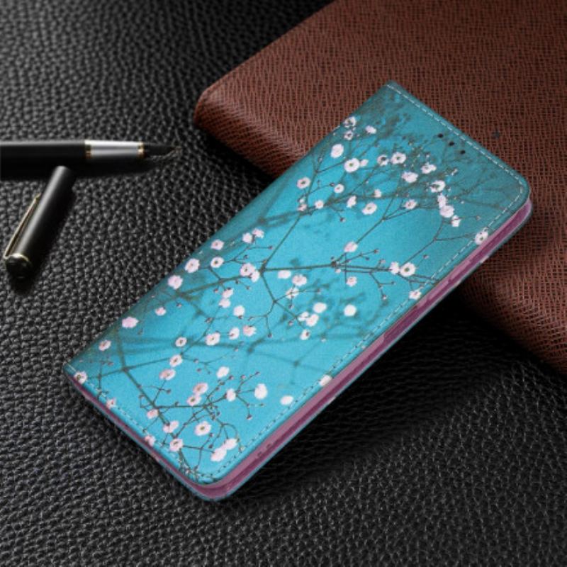 Cover Xiaomi Redmi Note 10 / 10S Flip Cover Blomstrende Grene