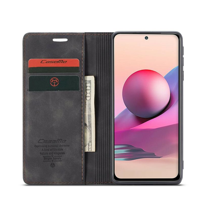 Cover Xiaomi Redmi Note 10 / 10S Flip Cover Caseme Lædereffekt