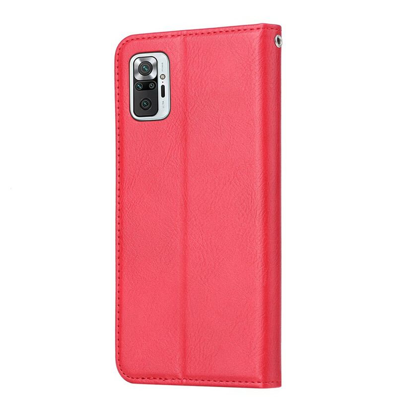 Cover Xiaomi Redmi Note 10 / 10S Flip Cover Kortholder I Imiteret Læder