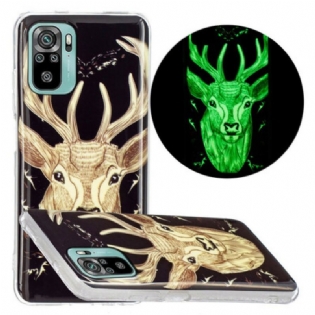 Cover Xiaomi Redmi Note 10 / 10S Fluorescerende Majestic Deer