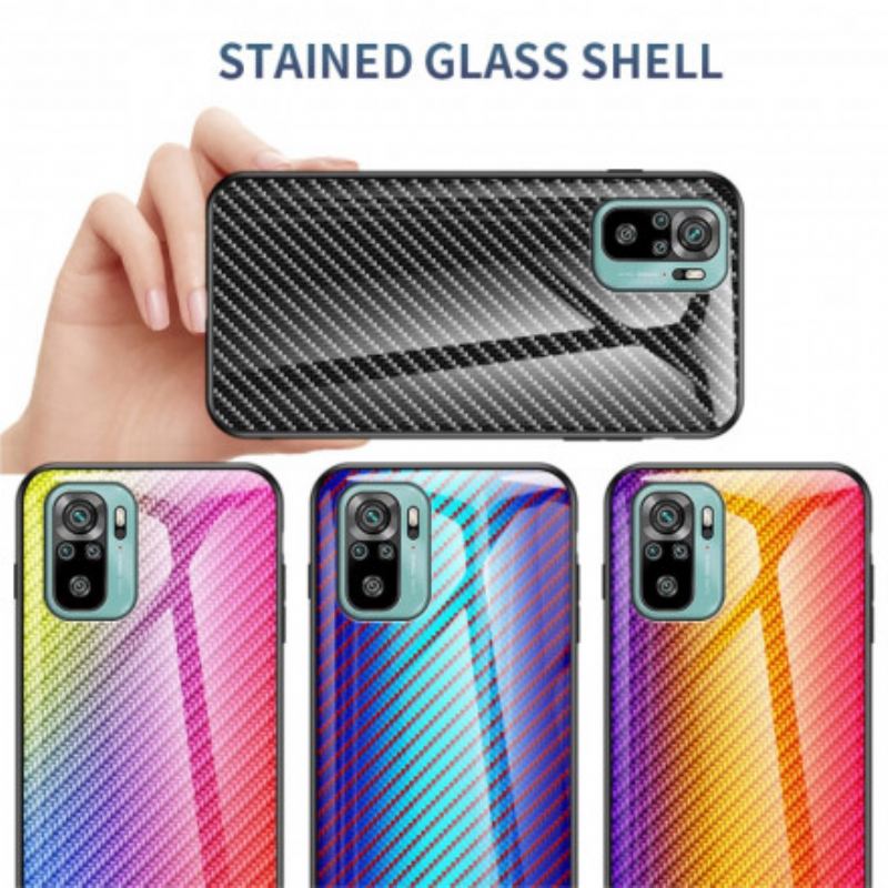 Cover Xiaomi Redmi Note 10 / 10S Kulfiber Hærdet Glas