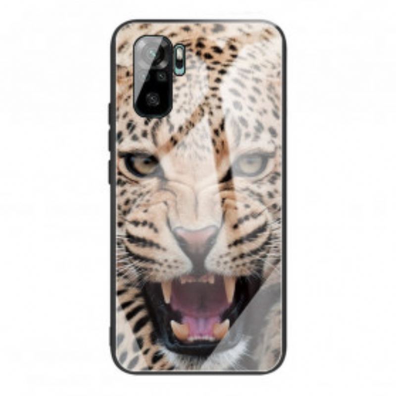 Cover Xiaomi Redmi Note 10 / 10S Leopard Hærdet Glas