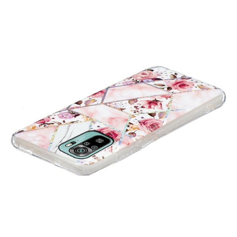 Cover Xiaomi Redmi Note 10 / 10S Marmorerede Blomster