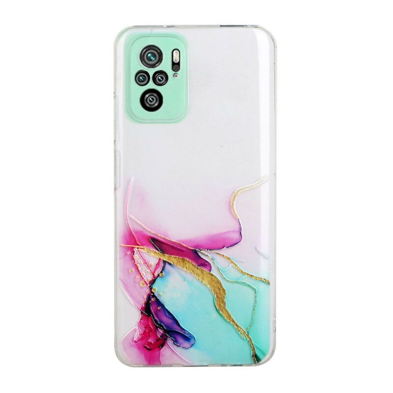 Cover Xiaomi Redmi Note 10 / 10S Silikone Marmor Effekt