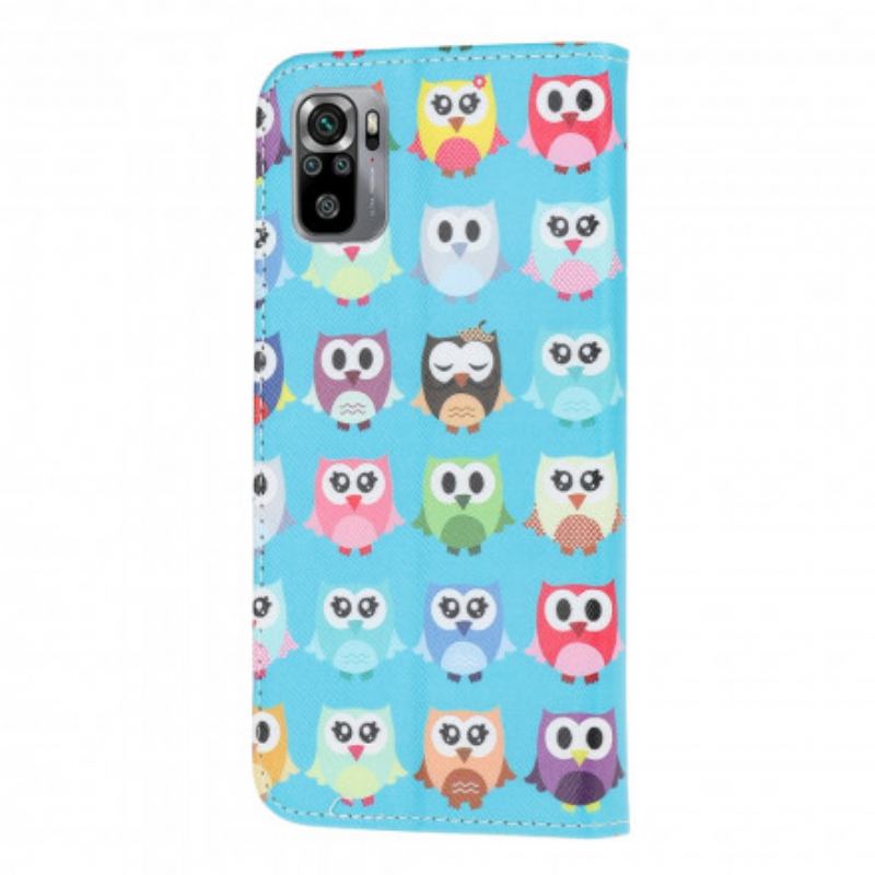 Flip Cover Xiaomi Redmi Note 10 / 10S Flere Ugler 2