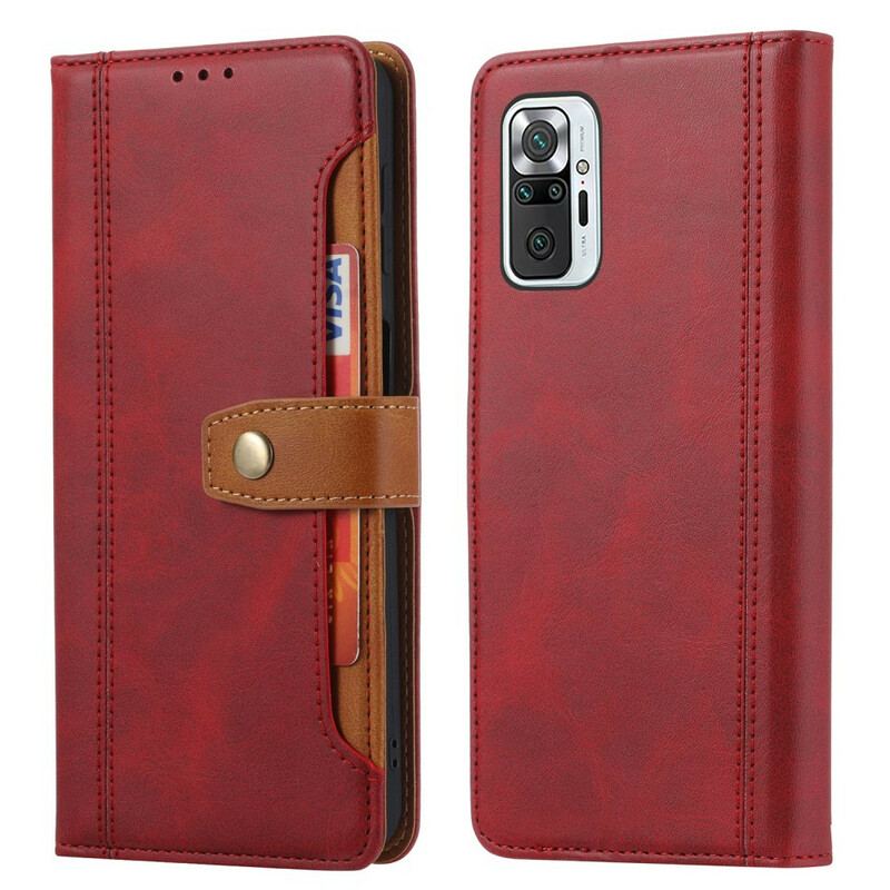 Flip Cover Xiaomi Redmi Note 10 / 10S Forreste Kortholder Og Rem