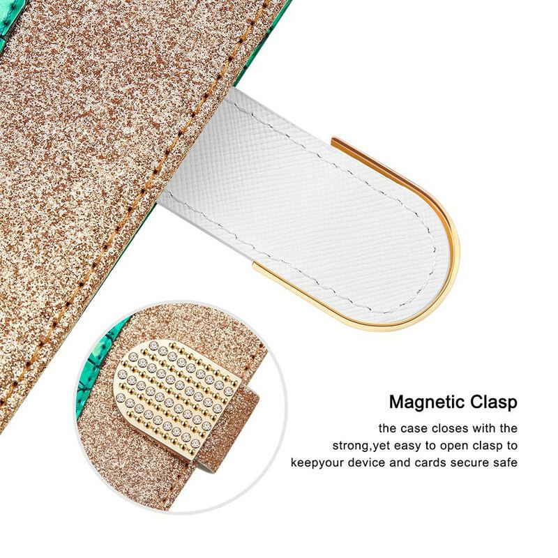 Flip Cover Xiaomi Redmi Note 10 / 10S Krokodille Diamanter