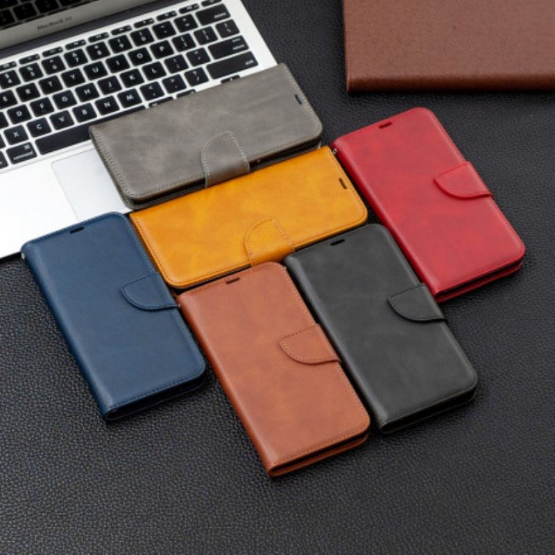 Flip Cover Xiaomi Redmi Note 10 / 10S Læder Cover Glat Flap Skrå