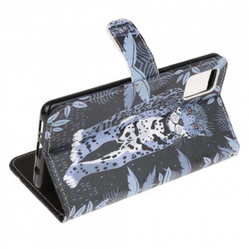 Flip Cover Xiaomi Redmi Note 10 / 10S Med Snor Strappy Leopard