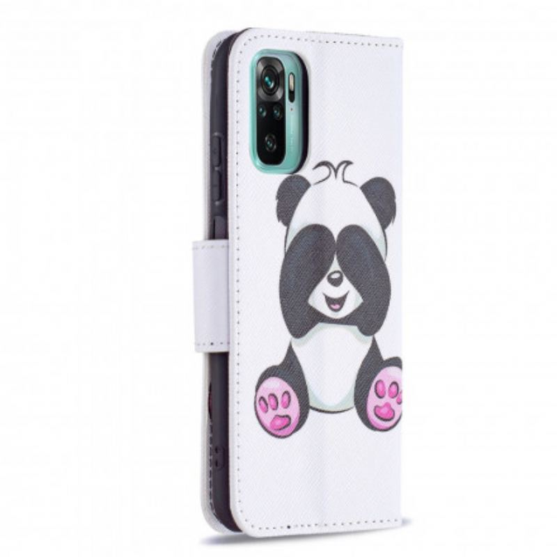 Flip Cover Xiaomi Redmi Note 10 / 10S Panda Sjov