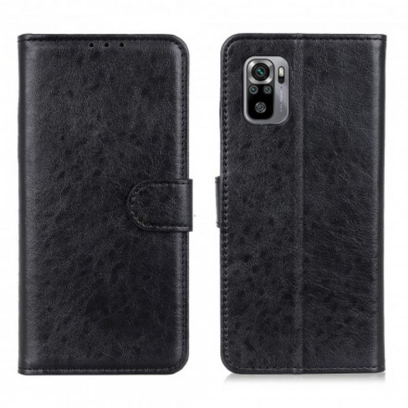 Flip Cover Xiaomi Redmi Note 10 / 10S Tekstureret Kunstlæder