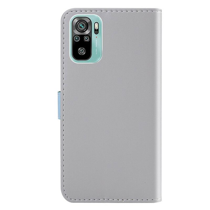 Flip Cover Xiaomi Redmi Note 10 / 10S Trefarvet Lædereffekt