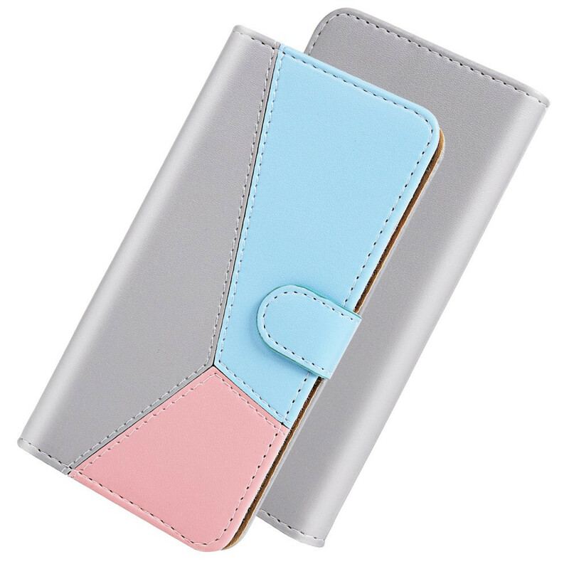 Flip Cover Xiaomi Redmi Note 10 / 10S Trefarvet Lædereffekt