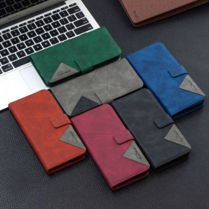 Flip Cover Xiaomi Redmi Note 10 / 10S Trekant Binfen Farve