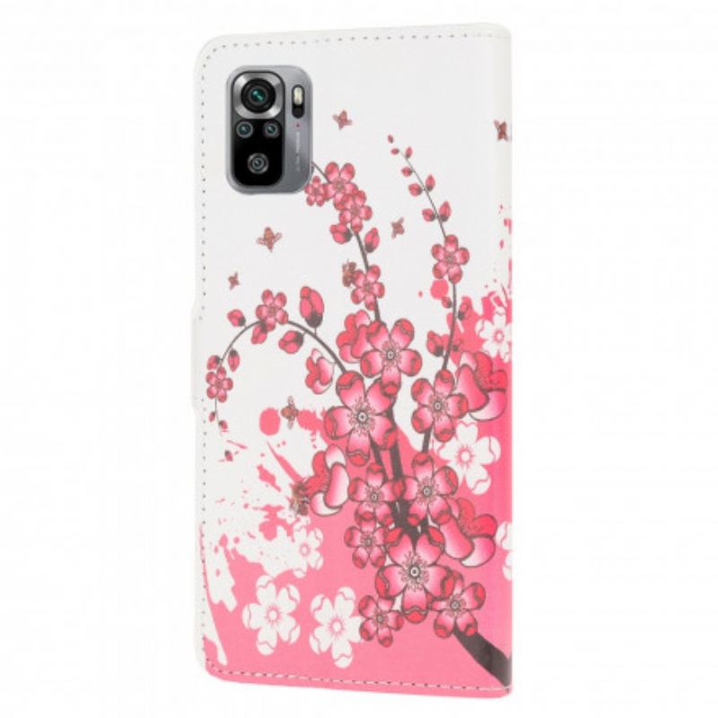 Flip Cover Xiaomi Redmi Note 10 / 10S Tropiske Blomster