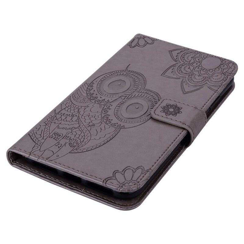 Flip Cover Xiaomi Redmi Note 10 / 10S Ugle Mandala Og Lanyard