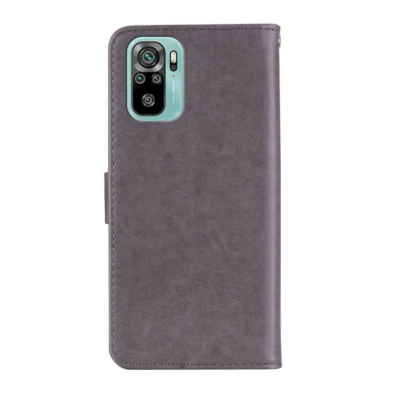 Læder Cover Xiaomi Redmi Note 10 / 10S Ugle Mandala Og Charm