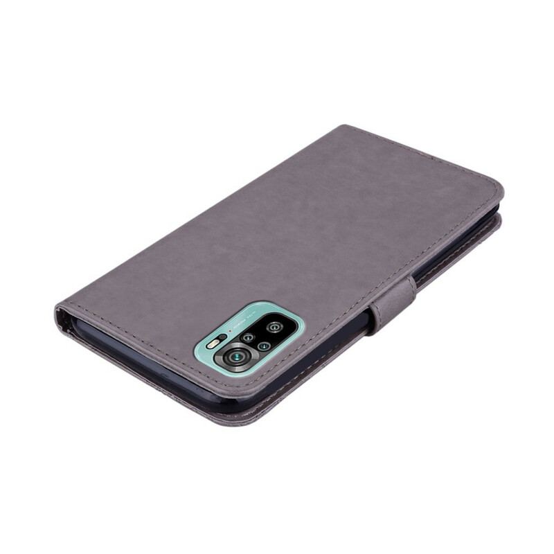 Læder Cover Xiaomi Redmi Note 10 / 10S Ugle Mandala Og Charm