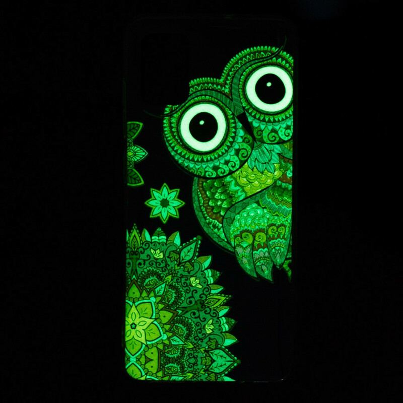 Mobilcover Xiaomi Redmi Note 10 / 10S Fluorescerende Ugle Mandala