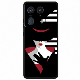 Cover Motorola Edge 50 Ultra Dame I Den Sorte Hat