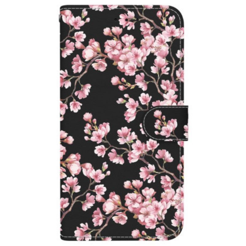 Flip Cover Motorola Edge 50 Ultra Blommeblomster Med Rem