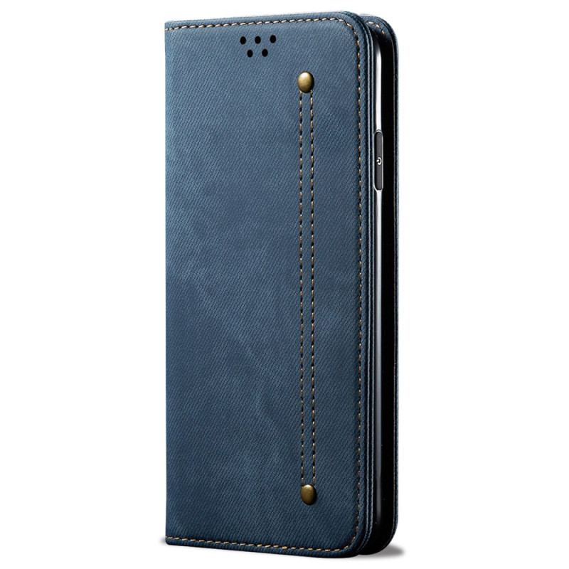 Flip Cover Til Motorola Edge 50 Ultra Jeansstof