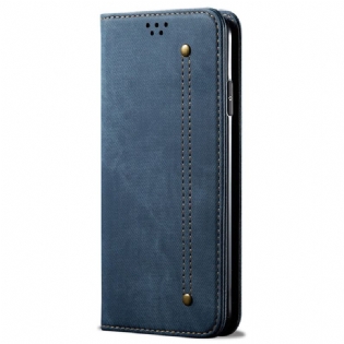 Flip Cover Til Motorola Edge 50 Ultra Jeansstof