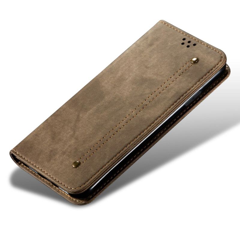 Flip Cover Til Motorola Edge 50 Ultra Jeansstof