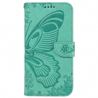 Flip Cover Til Motorola Edge 50 Ultra Sommerfugletryk