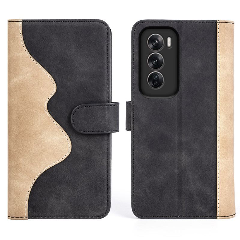 Flip Cover Oppo Reno 12 Pro 5g Tofarvet Design