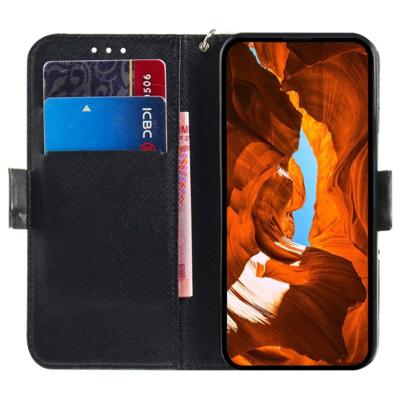 Flip Cover Oppo Reno 12 Pro 5g Vred Panda Med Rem