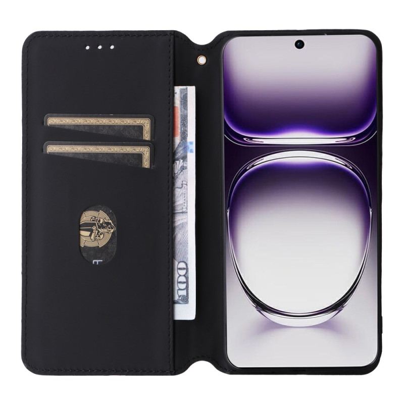 Læder Cover Oppo Reno 12 Pro 5g Telefon Etui 3d Diamantmønster