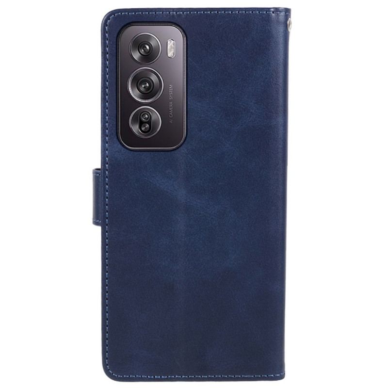 Læder Cover Oppo Reno 12 Pro 5g Telefon Etui Lædereffekt