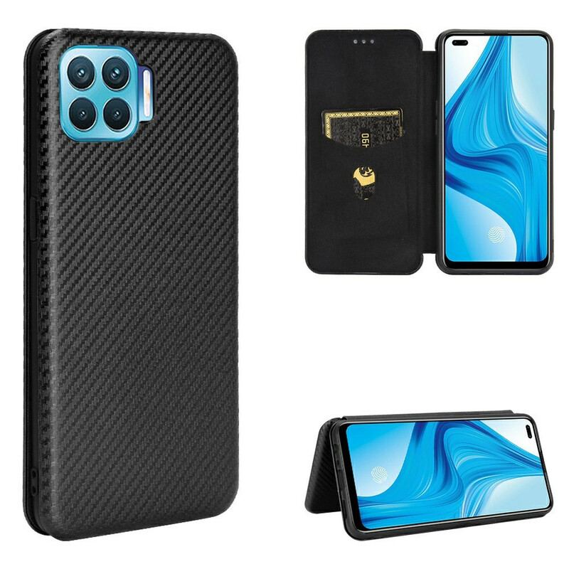 Cover Realme 7 Pro Flip Cover Farvet Carbon Silikone