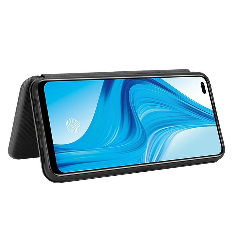 Cover Realme 7 Pro Flip Cover Farvet Carbon Silikone