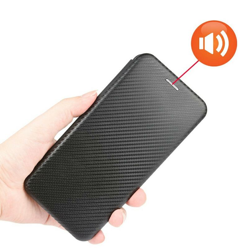 Cover Realme 7 Pro Flip Cover Farvet Carbon Silikone