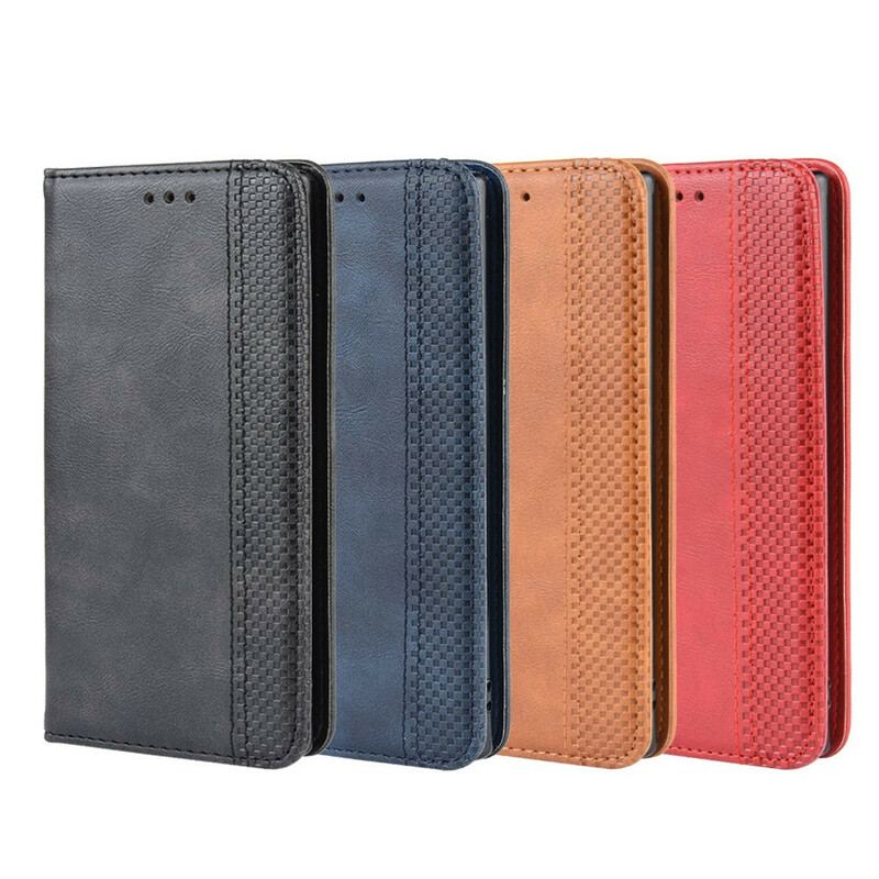 Cover Samsung Galaxy Note 10 Flip Cover Stiliseret Vintage Lædereffekt