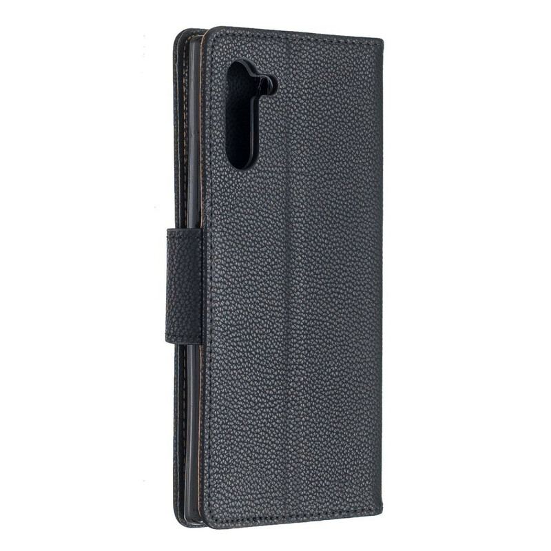 Flip Cover Samsung Galaxy Note 10 Læder Cover Litchi Rabat Oblique