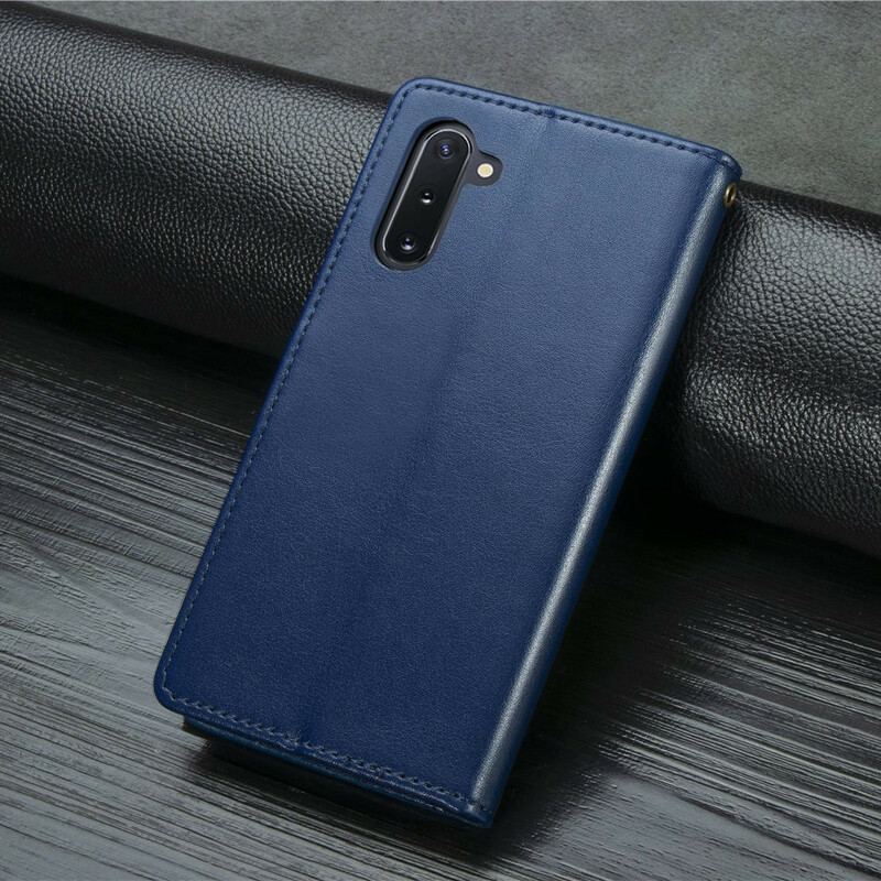 Flip Cover Samsung Galaxy Note 10 Med Snor Slank Strappy I Imiteret Læder