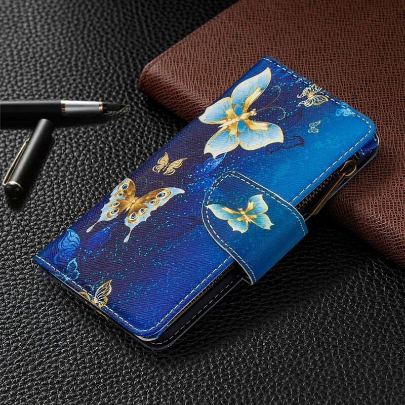 Flip Cover Samsung Galaxy Note 10 Sommerfugle Lynlåslomme