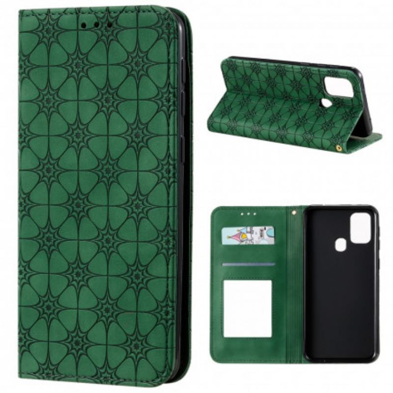 Cover Samsung Galaxy M31 Flip Cover Barokke Blomster