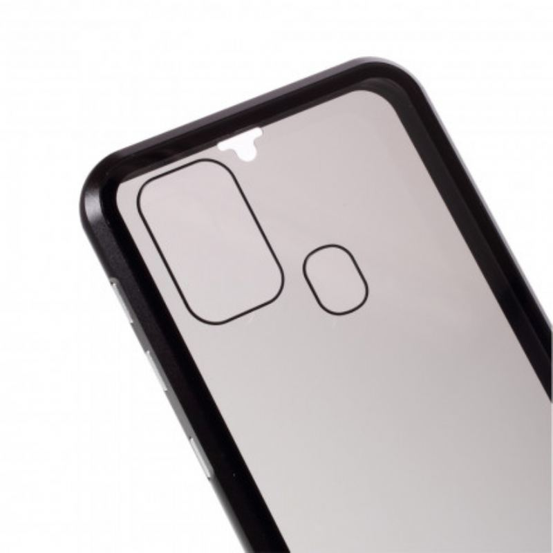 Cover Samsung Galaxy M31 Metalkanter Og Hærdet Glas